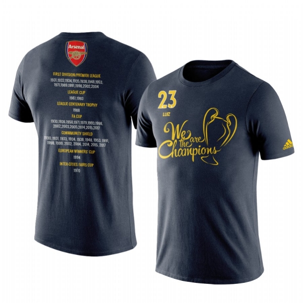 Men's David Luiz Arsenal We Are The Champions Short Sleeve T-shirt