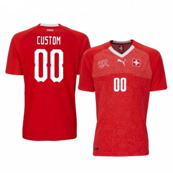 2018 World Cup Switzerland Custom Men's Home Official Jersey