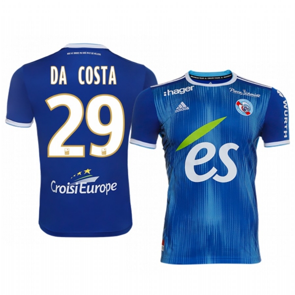 Nuno da Costa Strasbourg 19-20 Blue Home Replica Jersey Men's