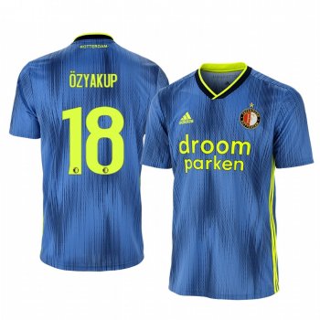 Oguzhan Ozyakup Feyenoord 19-20 Away Men's Blue Official Short Sleeve Jersey