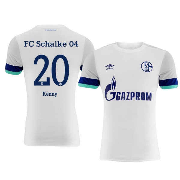 Schalke 04 Jonjoe Kenny White Away Jersey 19-20 Men's