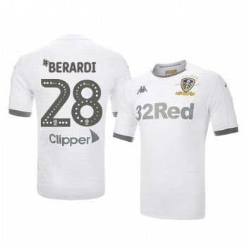 Gaetano Berardi Leeds United Home White 100 Year Crest Jersey