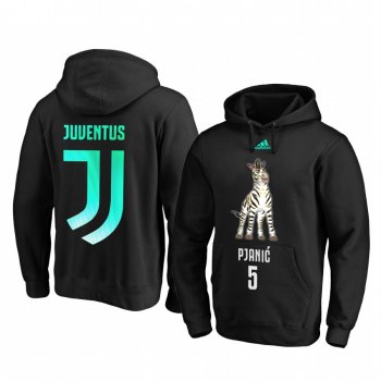 Miralem Pjanic Juventus 2020 Black Mascot Pullover Hoodie Personalized