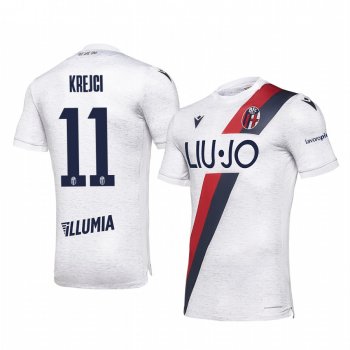 Bologna Ladislav Krejci Men's White Away Short Sleeve Jersey 19-20