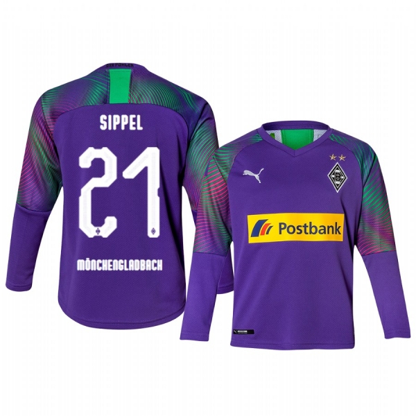 Youth Borussia Monchengladbach Tobias Sippel 19-20 Goalkeeper Authentic Long Sleeve Jersey