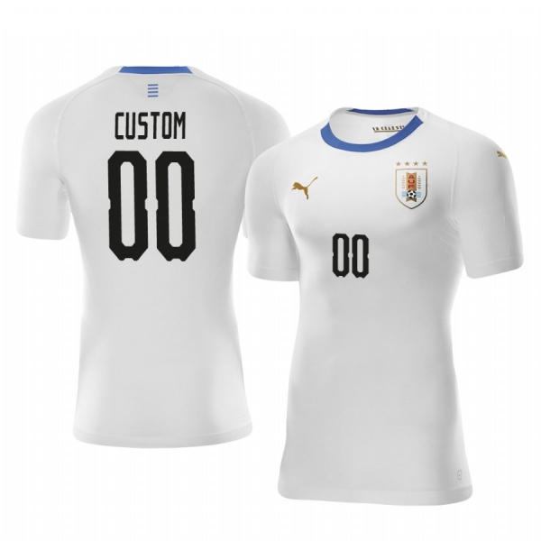 2018 World Cup Uruguay Custom Men's Away Official Jersey