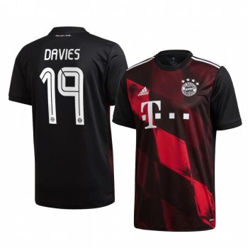 Alphonso Davies Bayern Munich Third Men's Black Short Sleeve Jersey