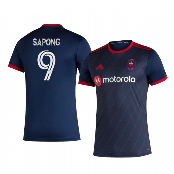 C. J. Sapong Chicago Fire 2020 Home Replica Short Sleeve Jersey