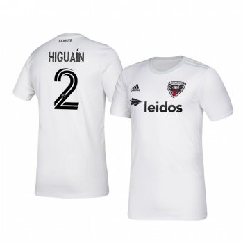 Federico Higuaín D.C. United 2020-21 Away Men's White Short Sleeve Jersey