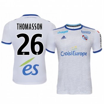 Adrien Thomasson Strasbourg 19-20 White Away Replica Jersey Men's