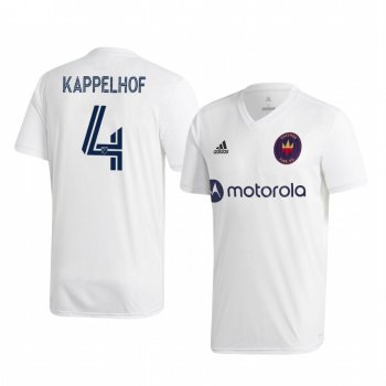 Johan Kappelhof Chicago Fire 2020-21 Away Men's White Short Sleeve Jersey