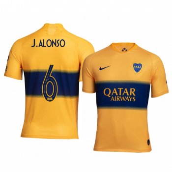 Boca Juniors Junior Alonso Men's 19-20 Away Replica Short Sleeve Jersey