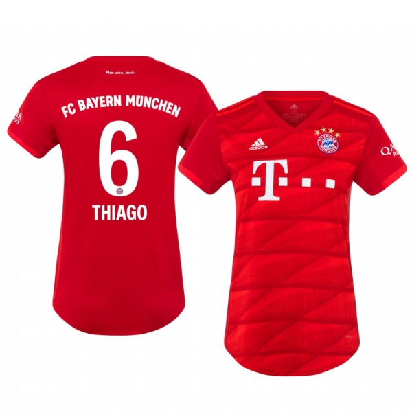 Women's Midfielder Bayern Munich Thiago Home Jersey 19-20