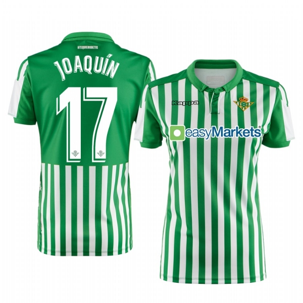 Women's Real Betis Joaquin Green Home Short Sleeve Jersey 19-20