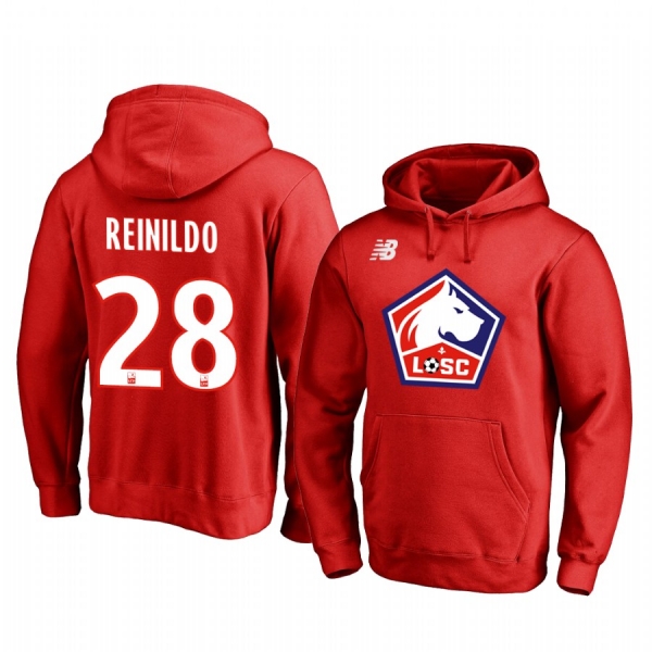 Reinildo Mandava Lille OSC Red Team Logo Pullover Hoodie