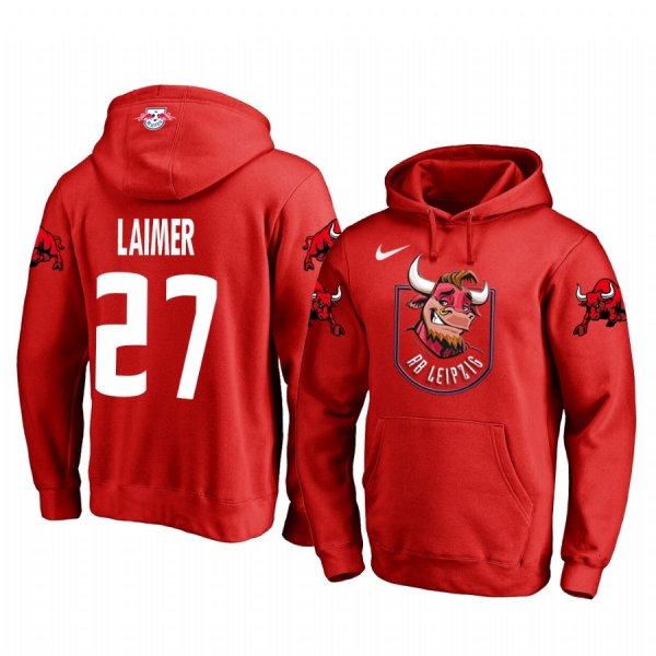 Konrad Laimer RB Leipzig Red Team Logo Pullover Hoodie