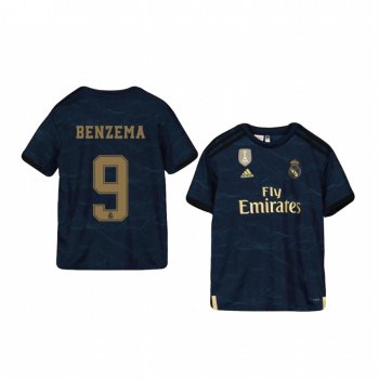 Youth Real Madrid Karim Benzema Away Short Sleeve Jersey 19-20