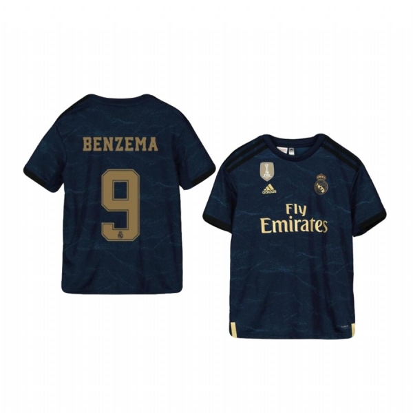 Youth Real Madrid Karim Benzema Away Short Sleeve Jersey 19-20