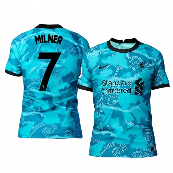 Liverpool James Milner Men's Green Away Short Sleeve Jersey 2020-21