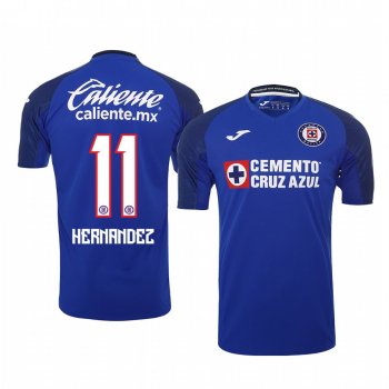 Elias Hernandez Cruz Azul 19-20 Home Men's Royal Official Short Sleeve Jersey