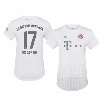 Women's Bayern Munich Jerome Boateng White Away Jersey 19-20