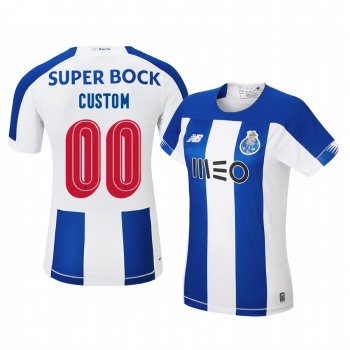 Custom Porto 19-20 Home Women's Blue White Official Short Sleeve Jersey