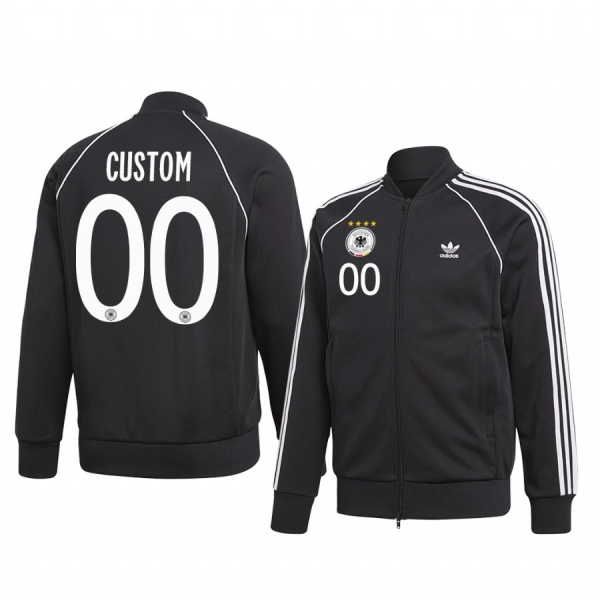 Custom Germany Black Team Pride Logo Full-Zip Long Sleeve Jacket