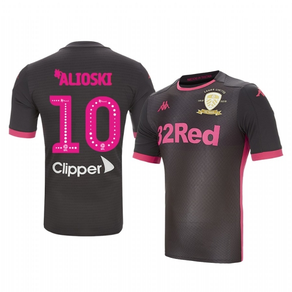 Ezgjan Alioski Leeds United Away Black 100 Year Crest Jersey