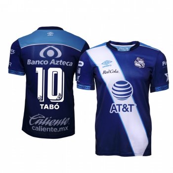 Christian Tabo Club Puebla Away Blue Short Sleeve Jersey