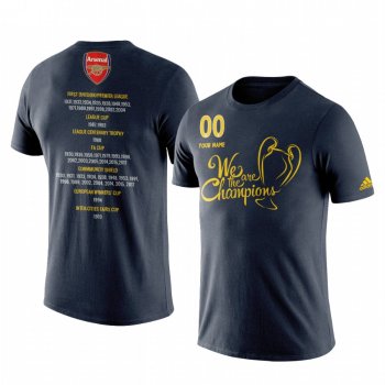 Men's Custom Arsenal We Are The Champions Short Sleeve T-shirt