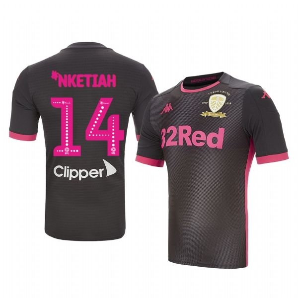 Eddie Nketiah Leeds United Away Black 100 Year Crest Jersey