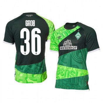 Christian Grob Werder Bremen Green 120-Years Anniversary Men's Short Sleeve Jersey