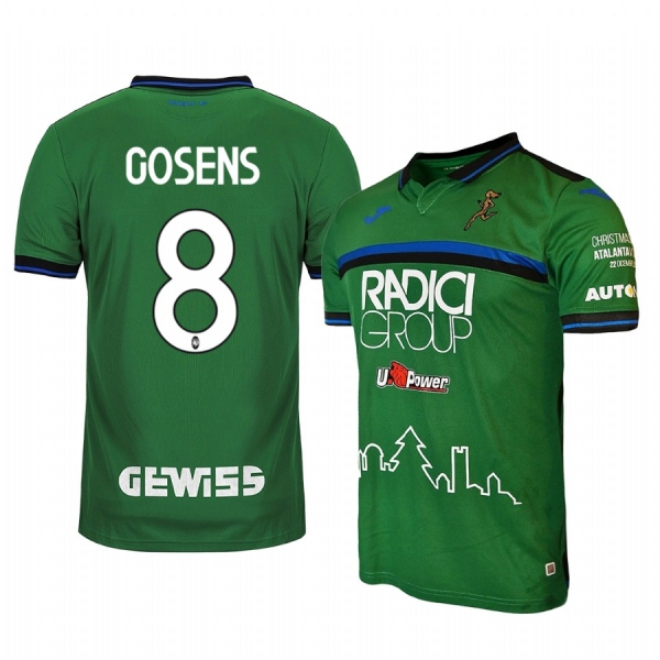 Robin Gosens Atalanta 19-20 Christmas Edition Men's Green Short Sleeve Jersey