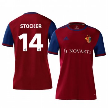 Basel Valentin Stocker Men's Red Home Short Sleeve Jersey 19-20