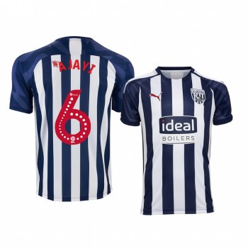 Youth West Bromwich Albion Semi Ajayi White Blue Home Short Sleeve Jersey 19-20