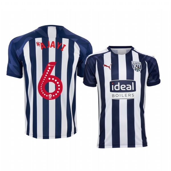 Youth West Bromwich Albion Semi Ajayi White Blue Home Short Sleeve Jersey 19-20