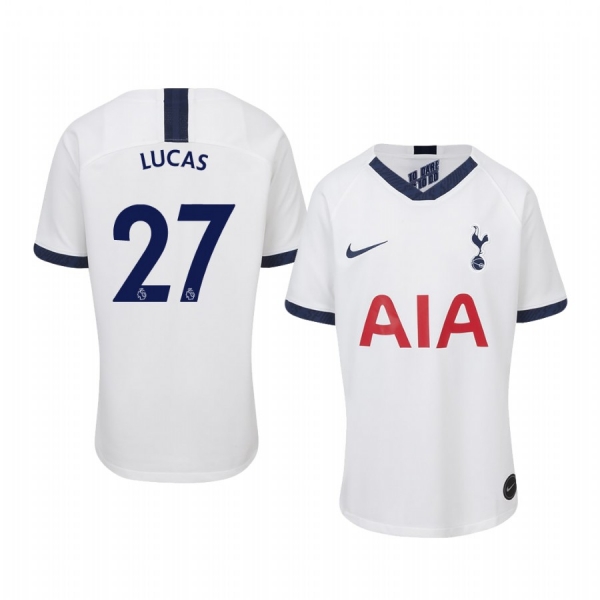 Youth Lucas Moura Tottenham Hotspur 19-20 Home White Short Sleeve Jersey