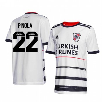 River Plate Javier Pinola 2020 Third Men's White Short Sleeve Jersey