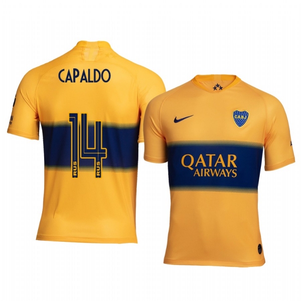 Boca Juniors Nicolas Capaldo Men's 19-20 Away Replica Short Sleeve Jersey