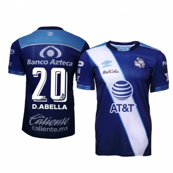 Diego Abella Club Puebla Away Blue Short Sleeve Jersey