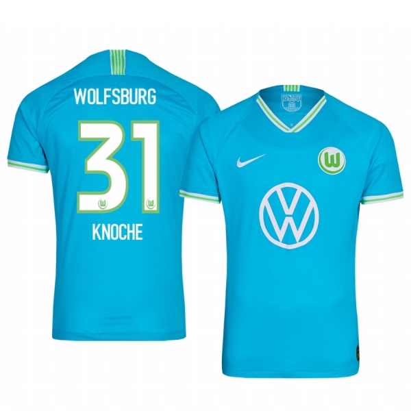 VfL Wolfsburg Robin Knoche Blue Away Jersey 19-20 Men's