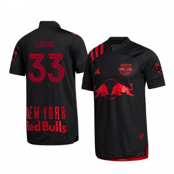 Aaron Long New York Red Bulls Black 2020 Dark Mode Men's Authentic Short Sleeve Jersey