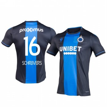 Siebe Schrijvers Club Brugge KV Home Navy Blue Short Sleeve Jersey