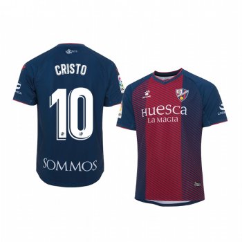 Cristo Gonzalez SD Huesca Home Navy Red Short Sleeve Jersey