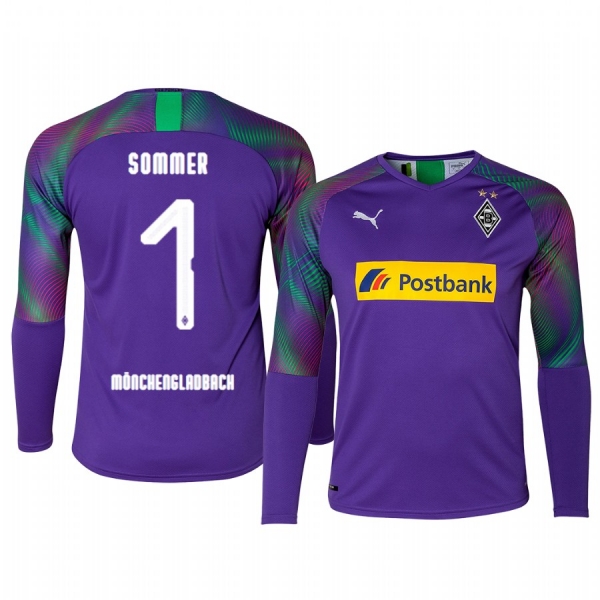 Borussia Monchengladbach Yann Sommer Men's 19-20 Goalkeeper Authentic Long Sleeve Jersey