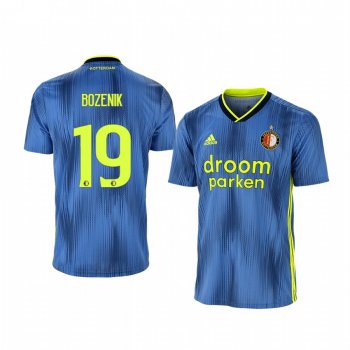 Youth Robert Bozenik Feyenoord 19-20 Away Blue Official Short Sleeve Jersey