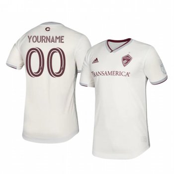 Custom Colorado Rapids 2020 Away Authentic Short Sleeve White Jersey