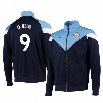 Gabriel Jesus Manchester City Navy Iconic MCS Track Full-Zip Jacket