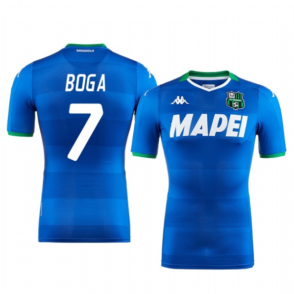 Jeremie Boga U.S. Sassuolo Calcio 2019-20 Blue Third Men's Short Sleeve Jersey