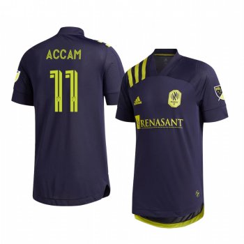 Nashville SC David Accam Away Men's Authentic Short Sleeve Jersey 2020